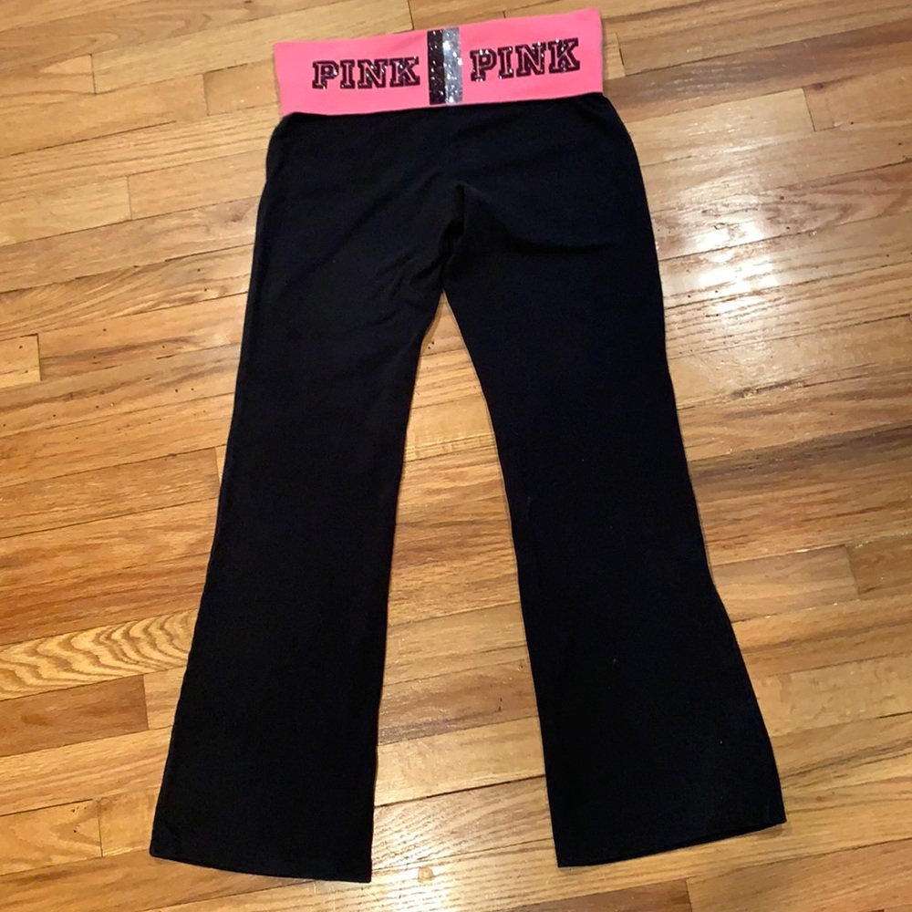 PINK fold over Yoga pants